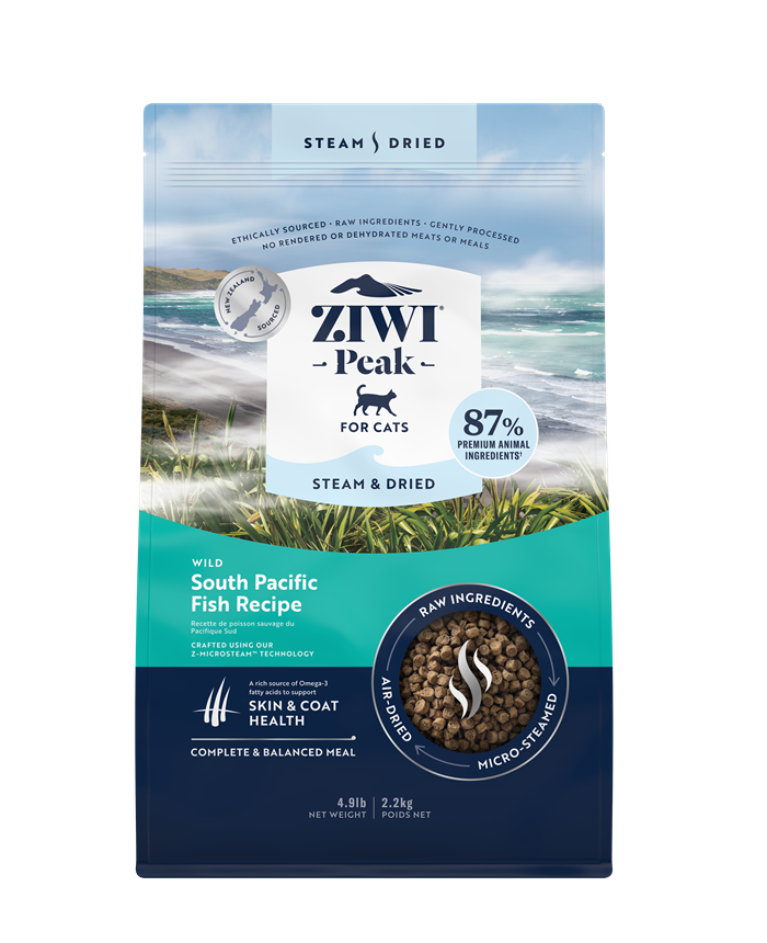 ZiwiPeak Steam & Dried, Cat Fish Pouch 2,2 kg.