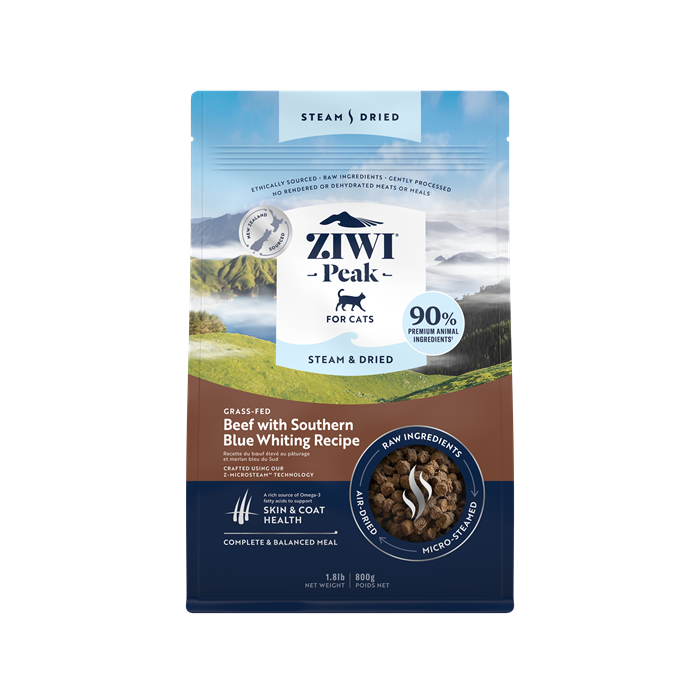 ZiwiPeak Steam & Dried Beef Pouch 800 gr. Kat