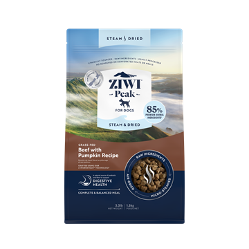 ZiwiPeak Steam & Dried Dog Beef Pouch 1,5 kg.