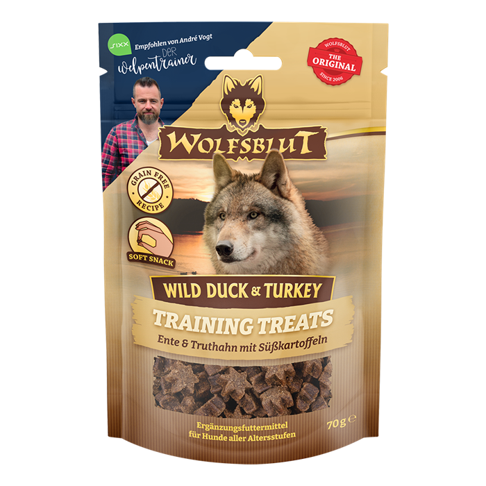 WOLFSBLUT, Training Treats Wild Duck & Turkey 70 gr.